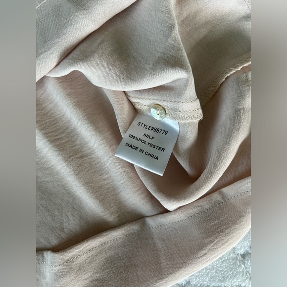 NWT Jodifl | Light Beige Blouse with Ruffle Detailing & 3/4 Sleeves | Size Small - Picture 7 of 13